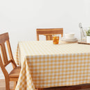 Cotton Gingham Tablecloth - Yellow