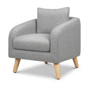 Nina Kids' Chair - Frost Gray with Light Wood Feet