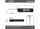Compact Digital Folding Probe Meat Thermometer - Silver