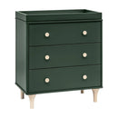 3-Drawer Changing Table Dresser - Forest Green