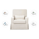 Crawford Pillowback Comfort Swivel Glider - Performance Cream