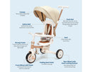 7-in-1 Foldable Baby Tricycle - Toddler Trike with Canopy