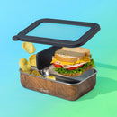 Stainless Steel Bento Box Teakwood