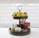 2-in-1 Tiered Lazy Susan - Brown