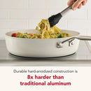 Hard-Anodized 10 Pcs Ceramic Induction Cookware Set - White