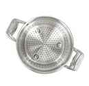 Stainless Steel Multipot with Straining Lid - Silver