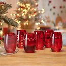 Set of 6 Stemless Wine Glasses - Ruby