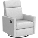 Modern Upholstered Manual Swivel Recliner Chair w/Headsupport - Gray