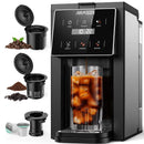 3 in 1 Single Serve Coffee Maker with Grinder, K Cup Coffee Machine Compatible with Grounds and Beans, Instant Coffee Pot with 5 Grind Levels & 6-14oz Cup Sizes