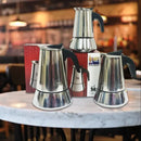 Stainless Steel Espresso Coffee Maker - 4 Cups