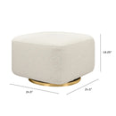 Kiwi Gliding Ottoman - Ivory Boucle with Gold Base