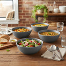Abigael Stoneware Bowl Set of 4 - Gray
