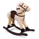 Plush Rocking Horse - Soft Fur and Solid Wood