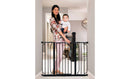 Extra Wide Easy Step Metal Walk Through Baby Gate - Black