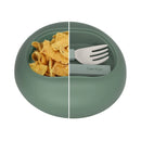 Insulated Leakproof Bowl with Collapsible Utensils - Khaki Green