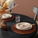 2pk Braided Seagrass Charger Dark Brown