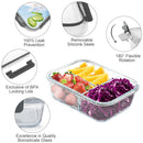 Glass Food Storage Containers - Grey