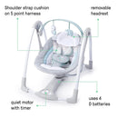Portable Baby Swing with Music and Nature Sounds - Grey