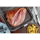 12" x 16" Nonstick Roaster with Rack: Steel, Riveted Handle, Oven-Safe, Turkey Roasting Pan, Even-Heating