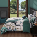 Bebejan Peacock Jardin 5 Piece Reversible Comforter Set - King