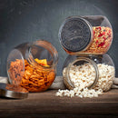 Tilted Glass Jars - 3-Pack Set