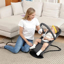 kmaier Baby Swing for Infants, Baby Delight Bouncer Seat Fixed with Swing Toys - Dark Gray