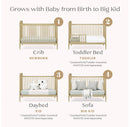 Delta Children Serena 4-in-1 Convertible Crib - Natural Sandstone