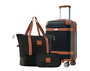 3 Piece Lightweight Hard Shell Carry-On Luggage Set - Black