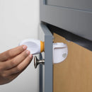 Adhesive Magnetic Safety Locks - White