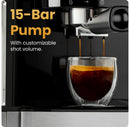 Espresso Machine with Steam Wand and Touch Controls - Stainless Steel