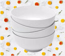 Classic 4 Piece Porcelain All Purpose Bowls - White