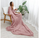 Muslin Cotton Blanket for Adults - Throw 50" x 60" - Mauve