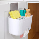 Door Stash Garbage Bag Dispenser: Kitchen Organization, Trash Bag Holder, Cupboard Mount, White