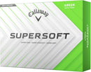 Callaway Supersoft Golf Balls 12pk - Green: Rubber Core, Ionomer Shell