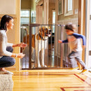 Pressure Mounted Metal Baby Gate - Brown