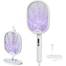 Electric Fly Swatter Racket - White