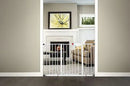 Extra Wide Baby Gate with Extensions and Mounting Kits - White
