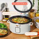 4 Qt Digital Slow Cooker - White Icing