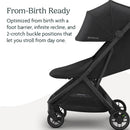 Minu V3 Travel Stroller -Jake (Charcoal/Carbon Frame/Black Leather)