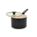 Advanced 3qt Ceramic Nonstick Sauce Pan with Lid - Black