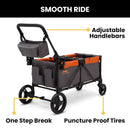 All Terrain Stroller Wagon - 2 Seater - Bonfire Orange