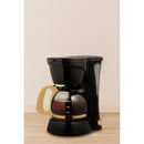 4-Cup Drip Coffee Maker with Glass Carafe, Black and Gold
