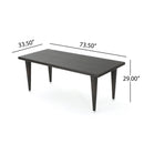 Reflect - Outdoor Dining Table With Rattan Cover - Dark Gray