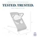 Highland Portable Baby Bouncer - Pebble Gray