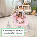 Simple Comfort Compact Soothing Baby Swing - Pink Chambray