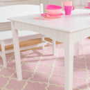 KidKraft Nantucket Wooden Table With Bench and 2 Chairs, Children's Furniture - White