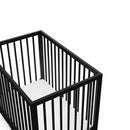 Teddi Convertible Mini Crib with Mattress - Black