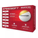 Speed Soft Golf Balls 12bp - White: Rubber Core, Ionomer Shell