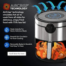 AirCrisp Pro Digital Air Fryer - Silver Stainless Steel 6qt Air Fryer