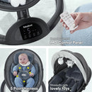 Baby Swing with Bluetooth Music Speaker - Black
